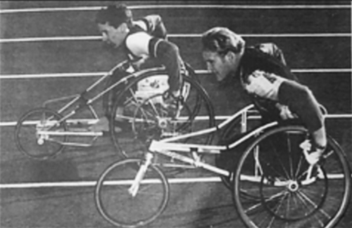 Evan Clulee and Gavin Foulsham training prior to the 1992 Paralympics